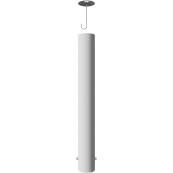 Barrier bollard | Steel tube  193 x 3.6 mm | stationary | for setting in concrete | hot-dip galvanized | total length: 1500 mm | with steel cap with concrete anchor